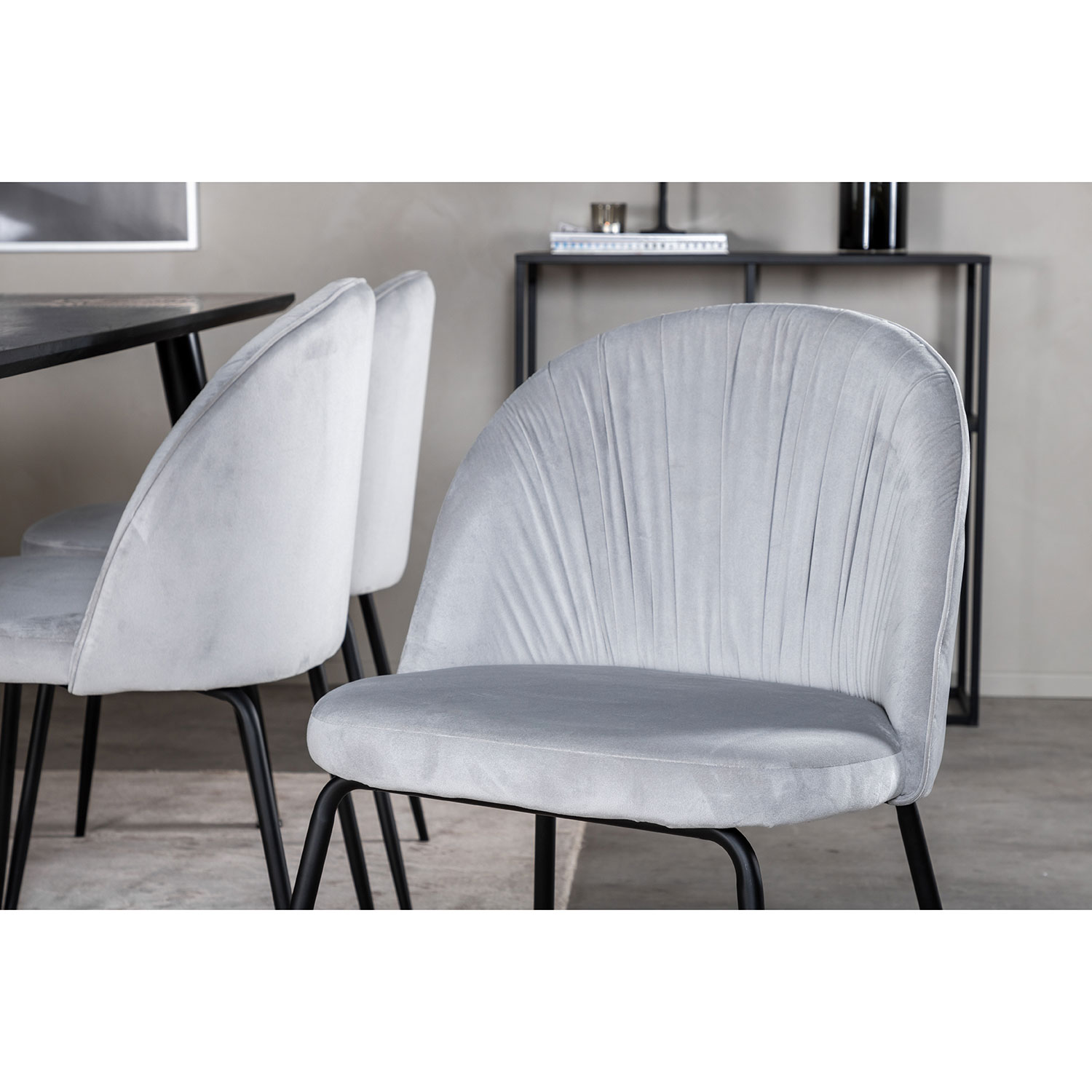 Matgrupp Venture Home Dipp med 6 Wrinkles stolar