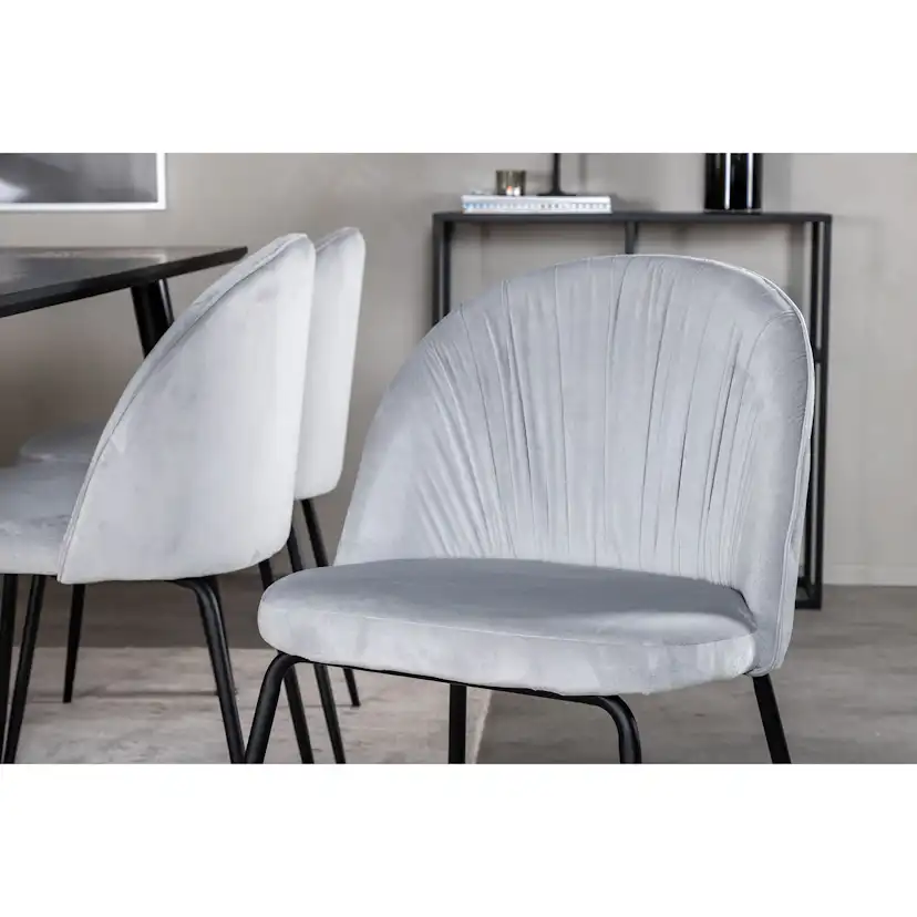 Matgrupp Venture Home Dipp med 6 Wrinkles stolar