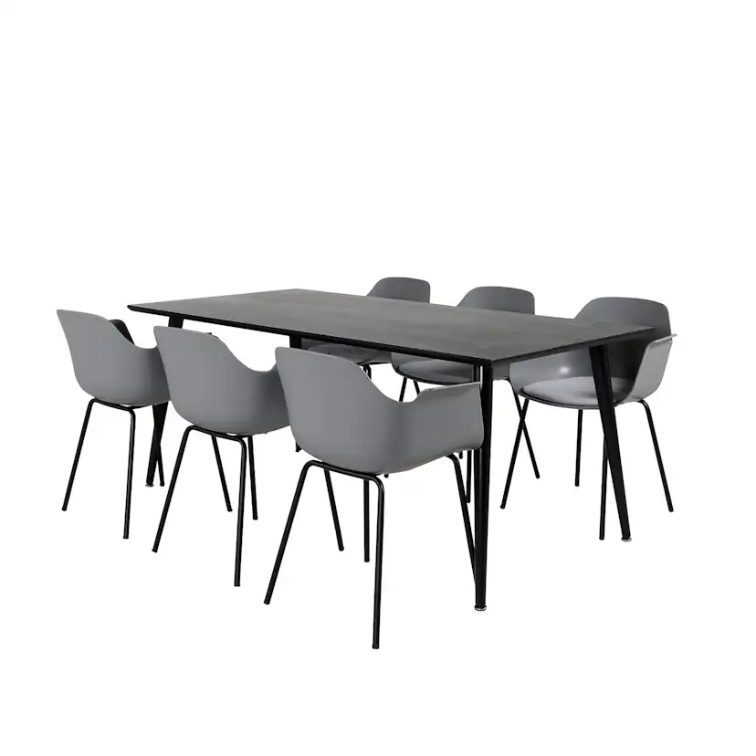 Matgrupp Venture Home Dipp med 6 Comfort Plastic stolar