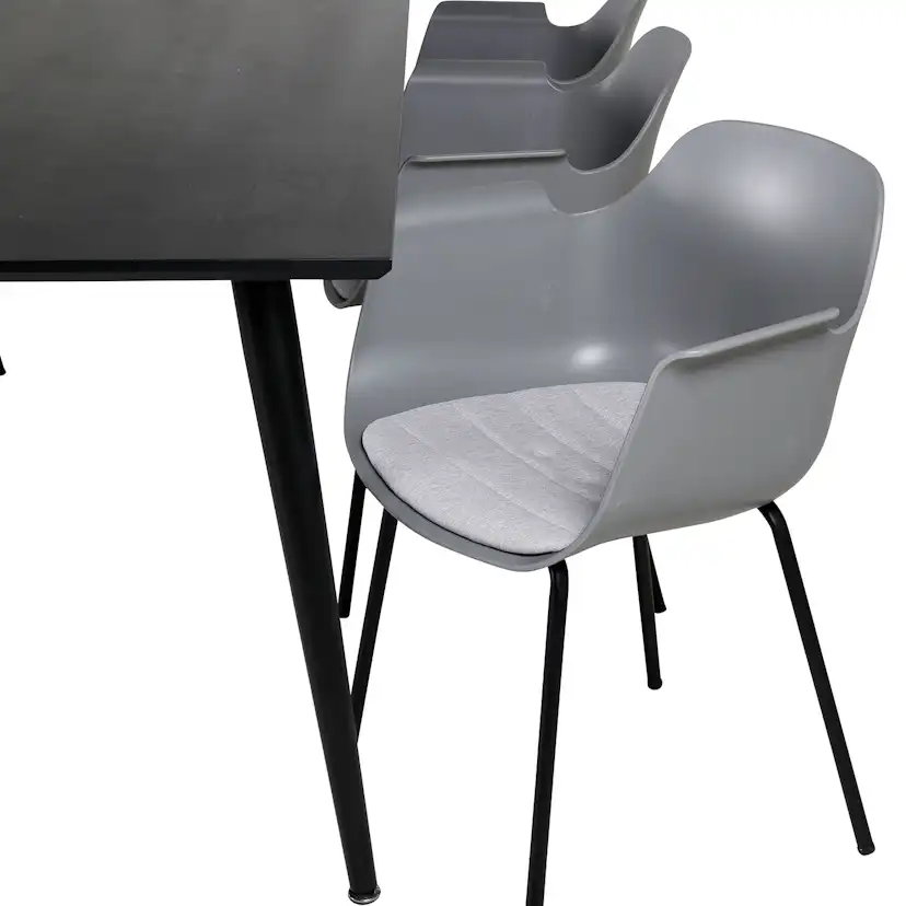 Matgrupp Venture Home Dipp med 6 Comfort Plastic stolar