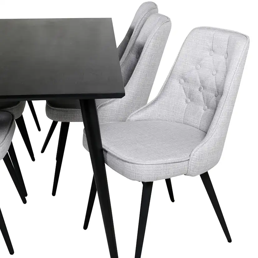 Matgrupp Venture Home Dipp med 6 Velvet Deluxe stolar