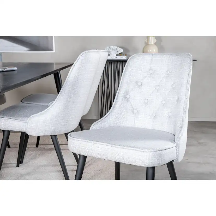 Matgrupp Venture Home Dipp med 6 Velvet Deluxe stolar