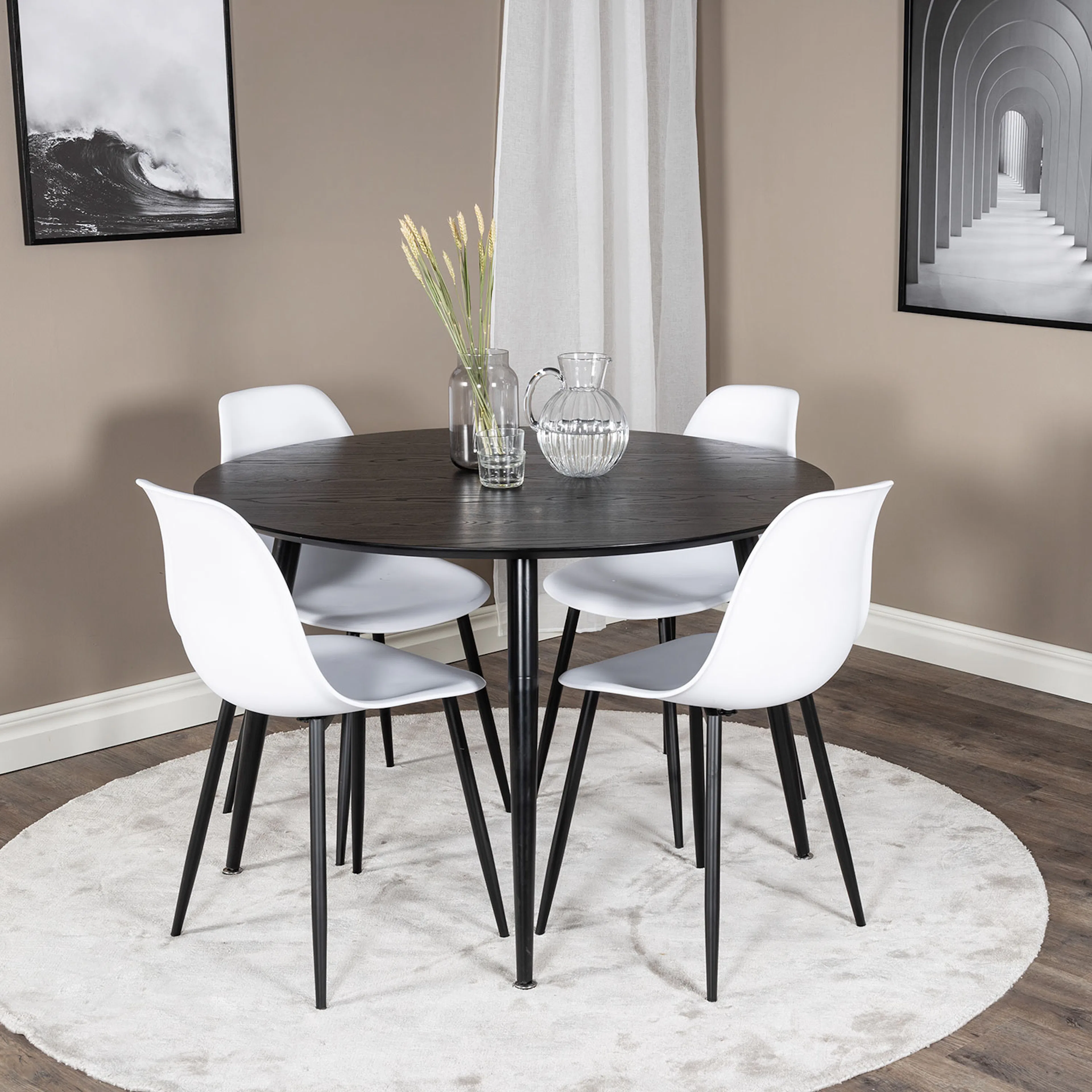 Matgrupp Venture Home Dipp med 4 Polar Plastic stolar