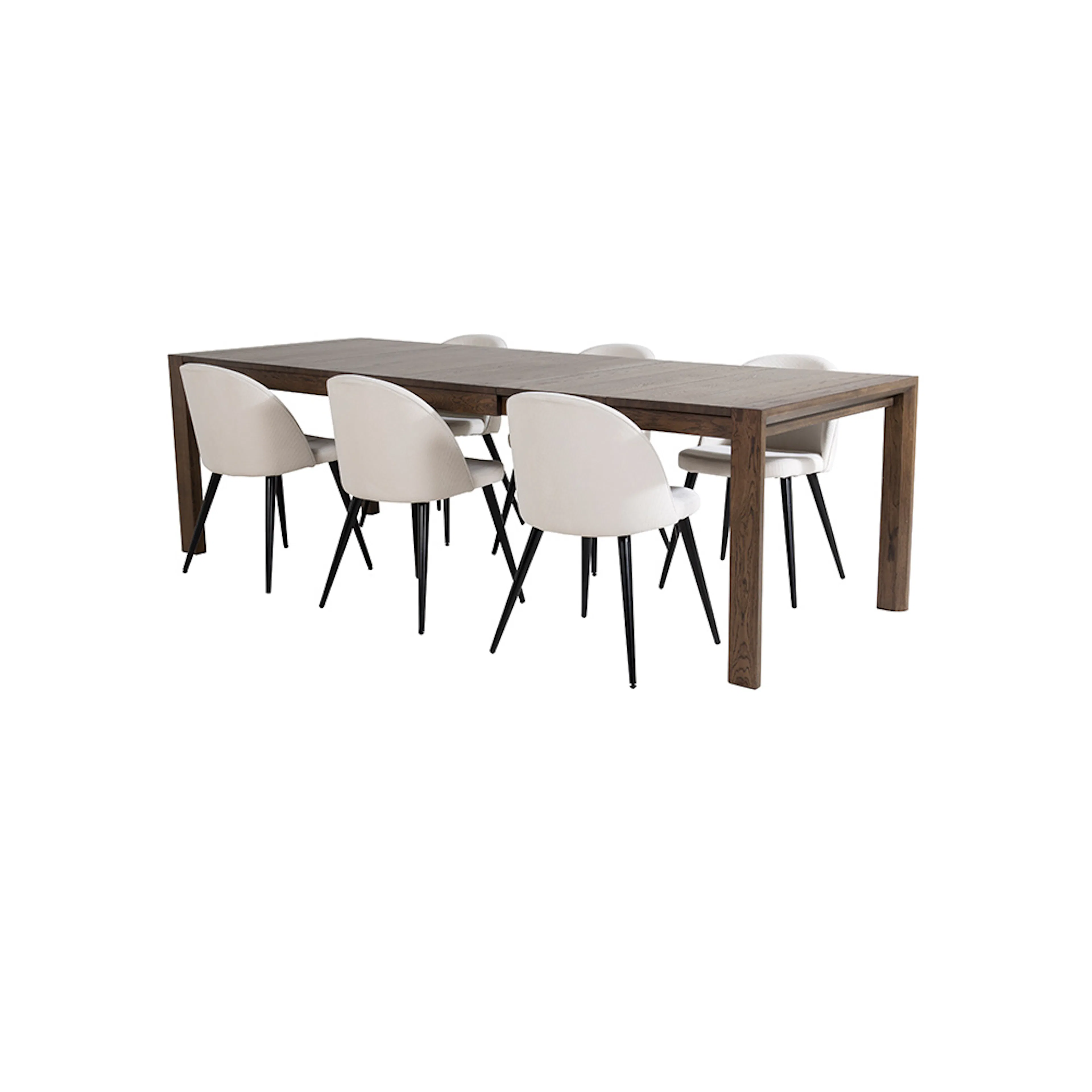 Matgrupp Venture Home Slider med 6 Velvet Stolar