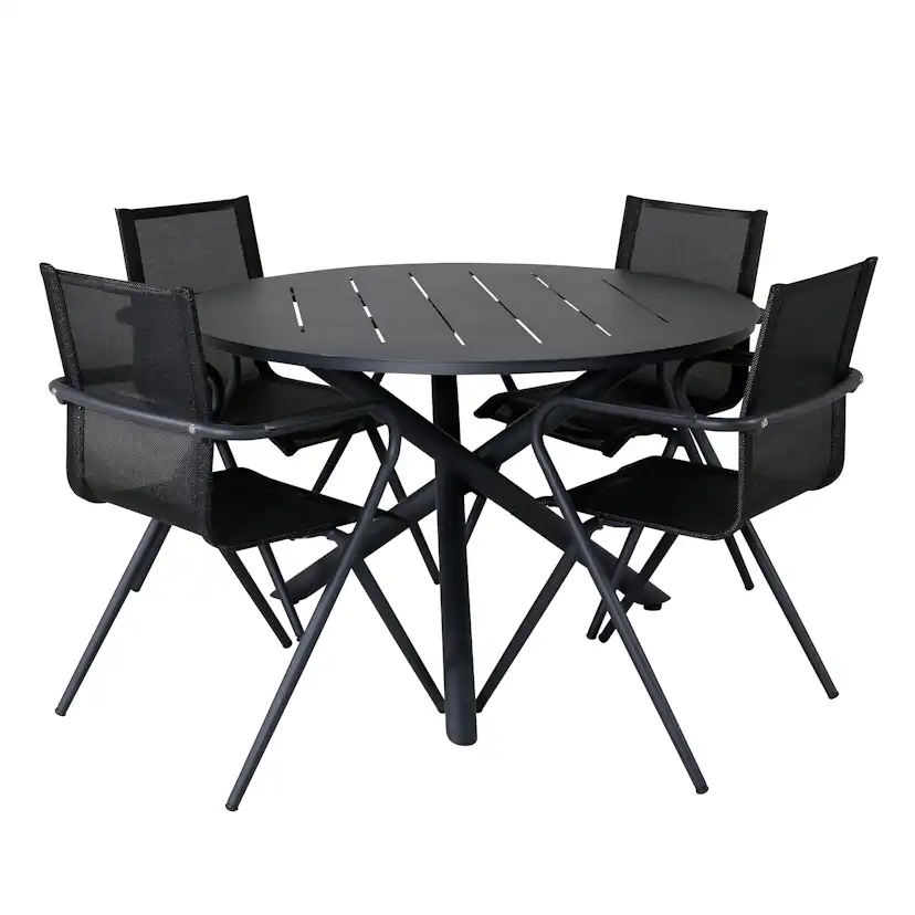 Matgrupp Venture Home Ande med 4 Sally Matstolar