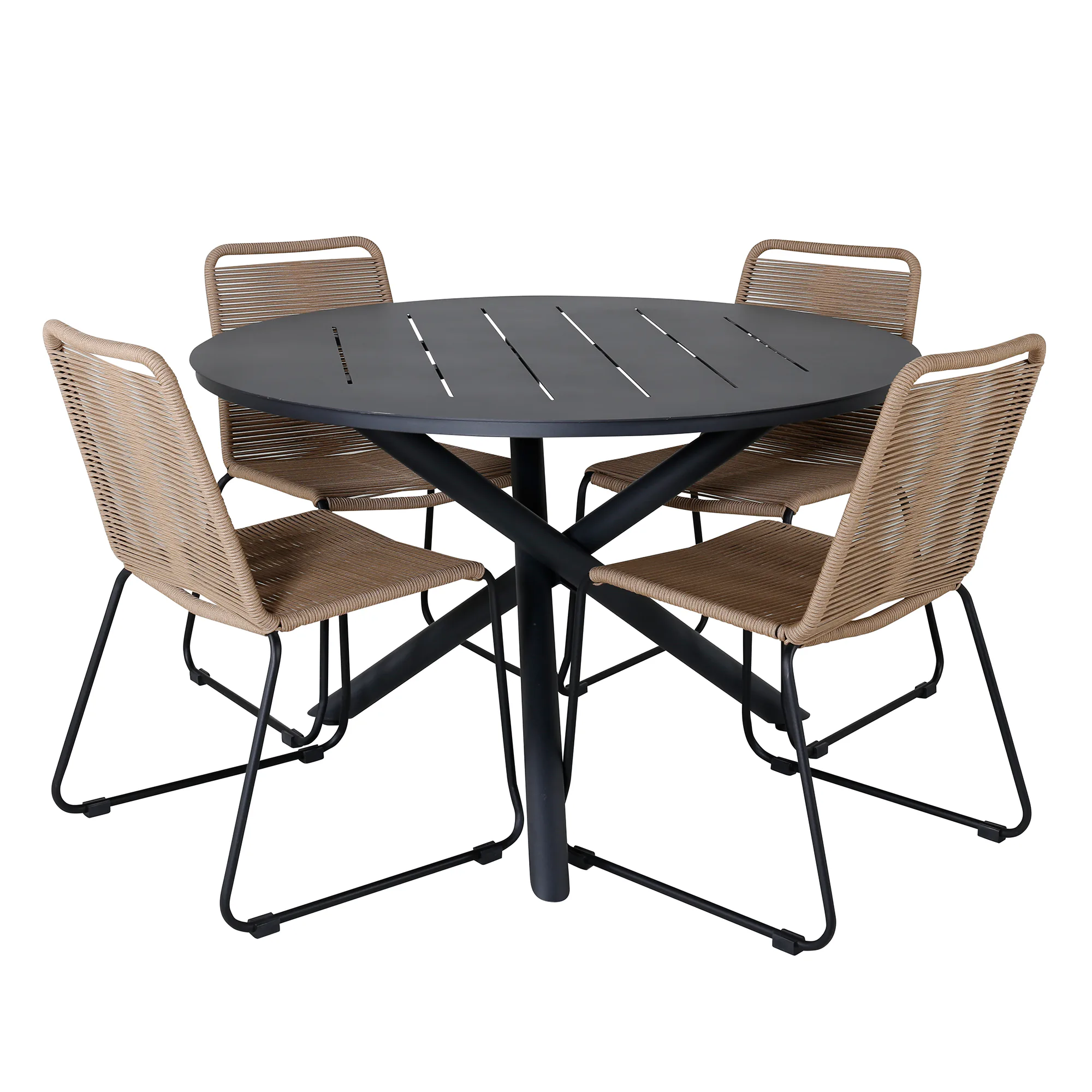 Matgrupp Venture Home Ande med 4 Minos Matstolar Stapelbar