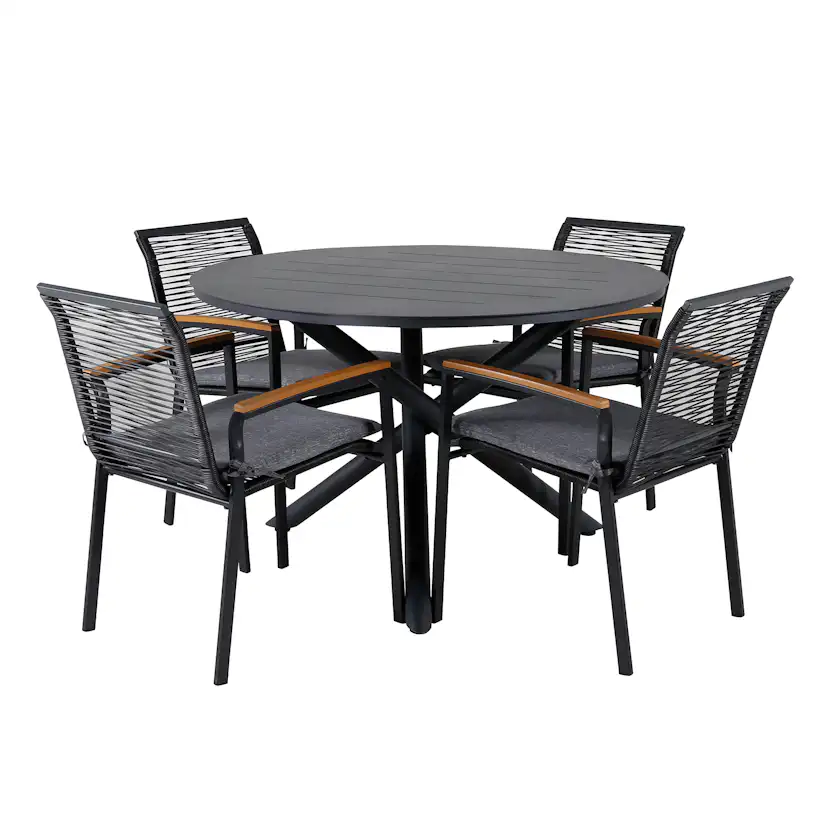 Matgrupp Venture Home Ande med 4 Darri Matstolar