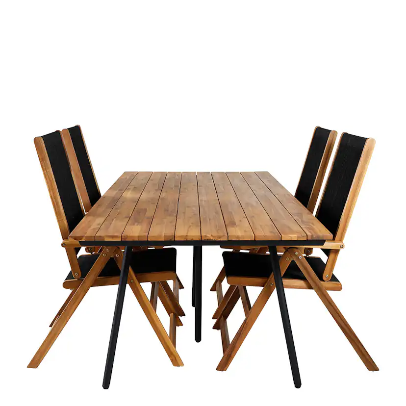 Matgrupp Venture Home Chane med 4 Jimbo Vikbara Matstolar