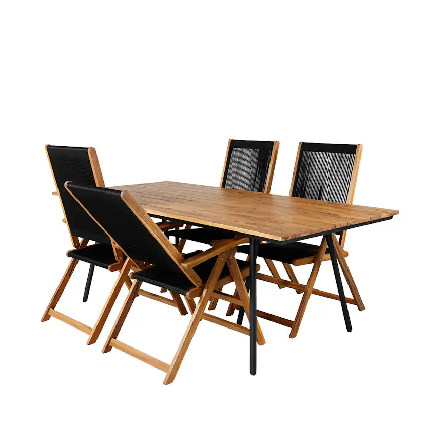 Matgrupp Venture Home Chane med 4 Jimbo Vikbara Matstolar