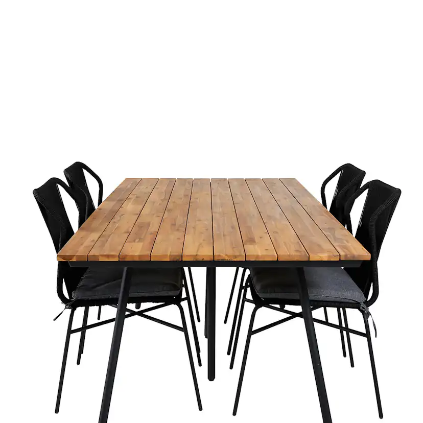 Matgrupp Venture Home Chane med 4 Julle Stapelbara Matstolar