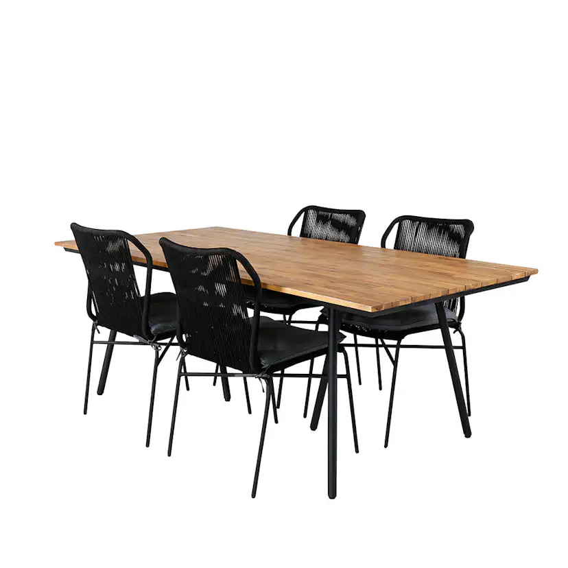 Matgrupp Venture Home Chane med 4 Julle Stapelbara Matstolar