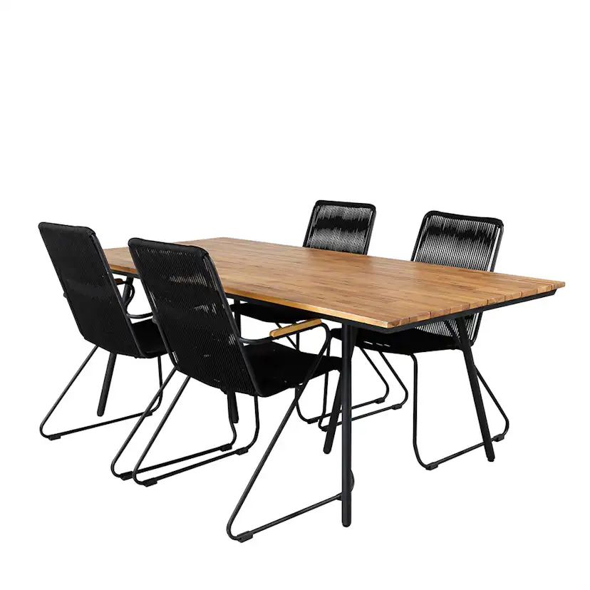 Matgrupp Venture Home Chane med 4 Billy Karmstolar