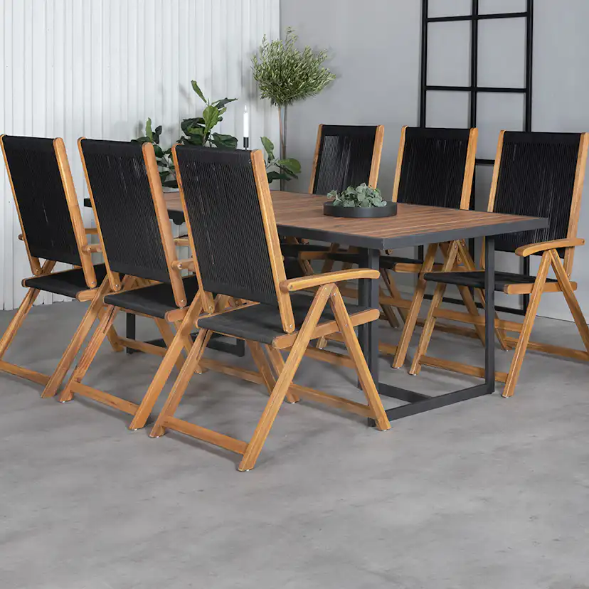 Matgrupp Venture Home King med 6 Lumi Vikbara Matstolar
