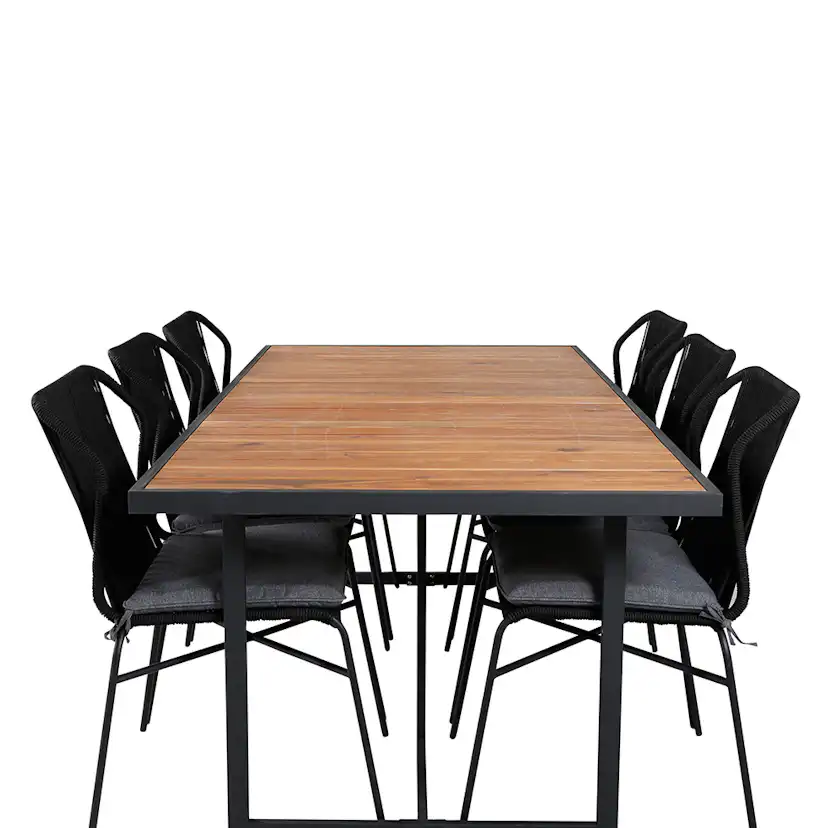 Matgrupp Venture Home King med 6 Julle Stapelbara Matstolar