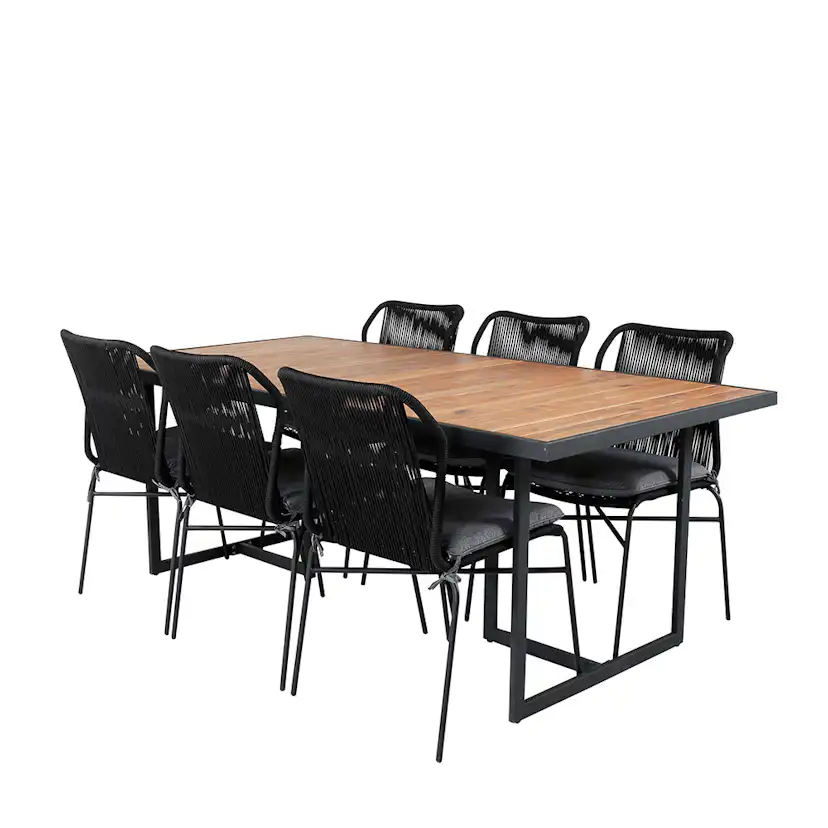 Matgrupp Venture Home King med 6 Julle Stapelbara Matstolar