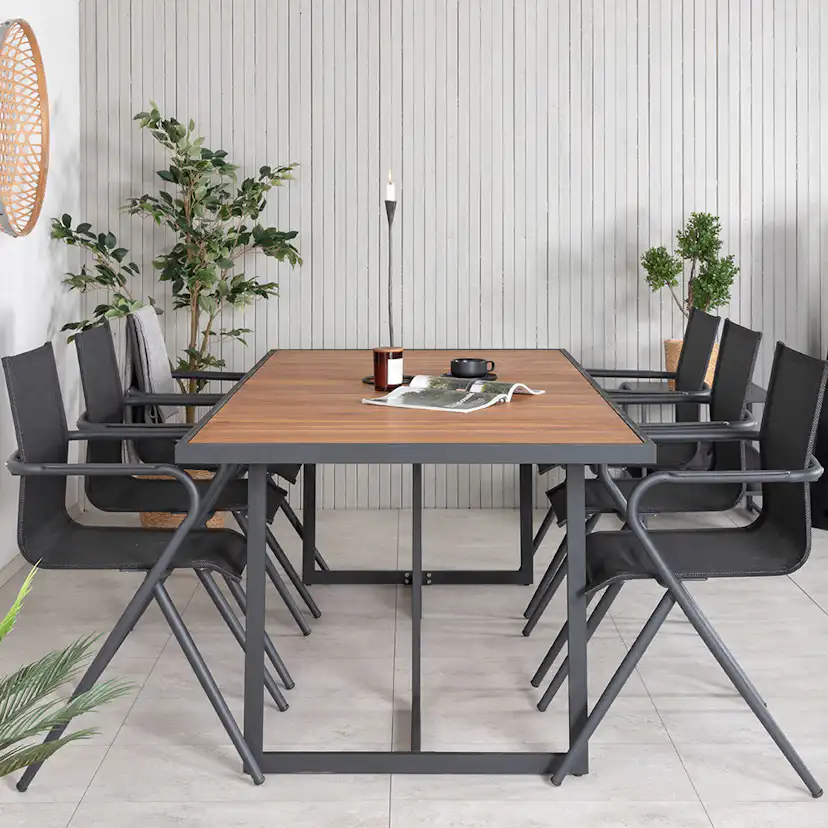 Matgrupp Venture Home King med 6 Anve Matstolar