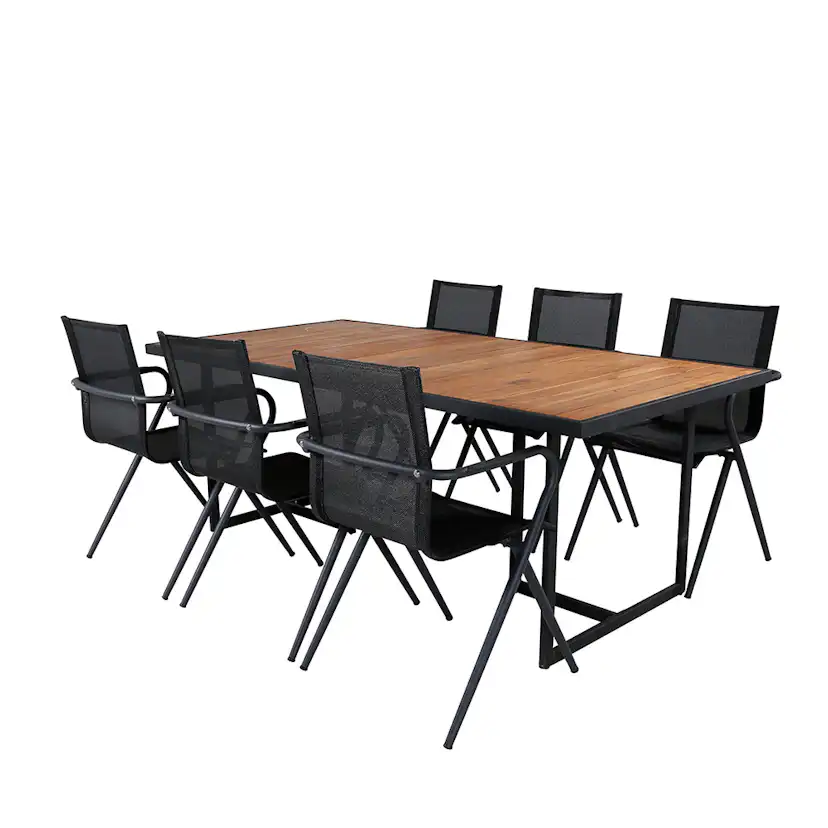 Matgrupp Venture Home King med 6 Anve Matstolar