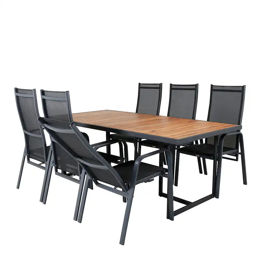 Matgrupp Venture Home King med 6 Curz Matstolar