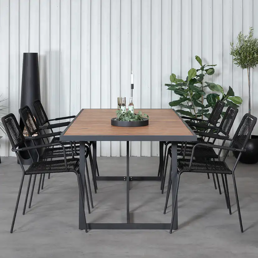 Matgrupp Venture Home King med 6 Lumi Karmstolar