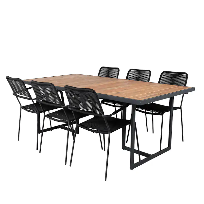 Matgrupp Venture Home King med 6 Lumi Karmstolar