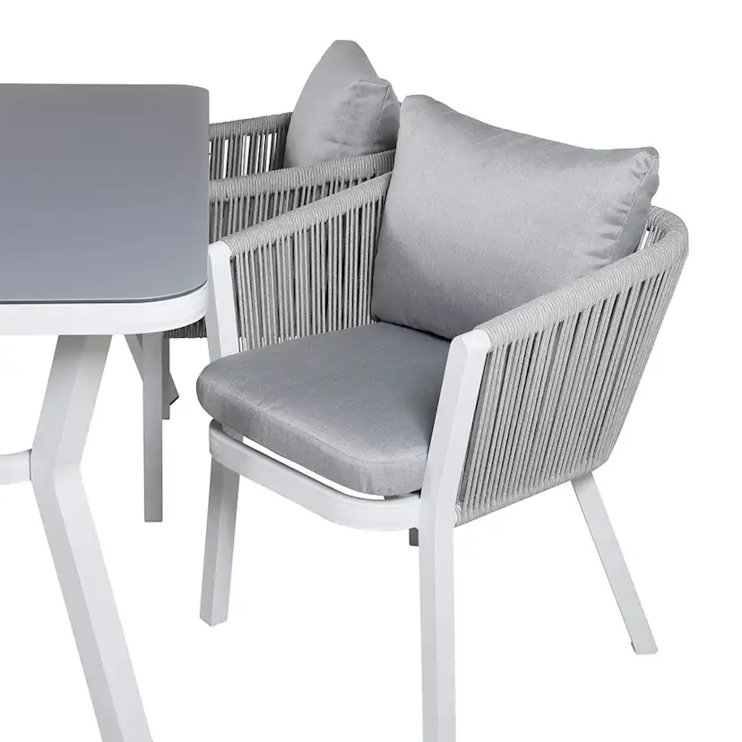 Matgrupp Venture Home Vyn Vit med 4 Vyn Matstolar