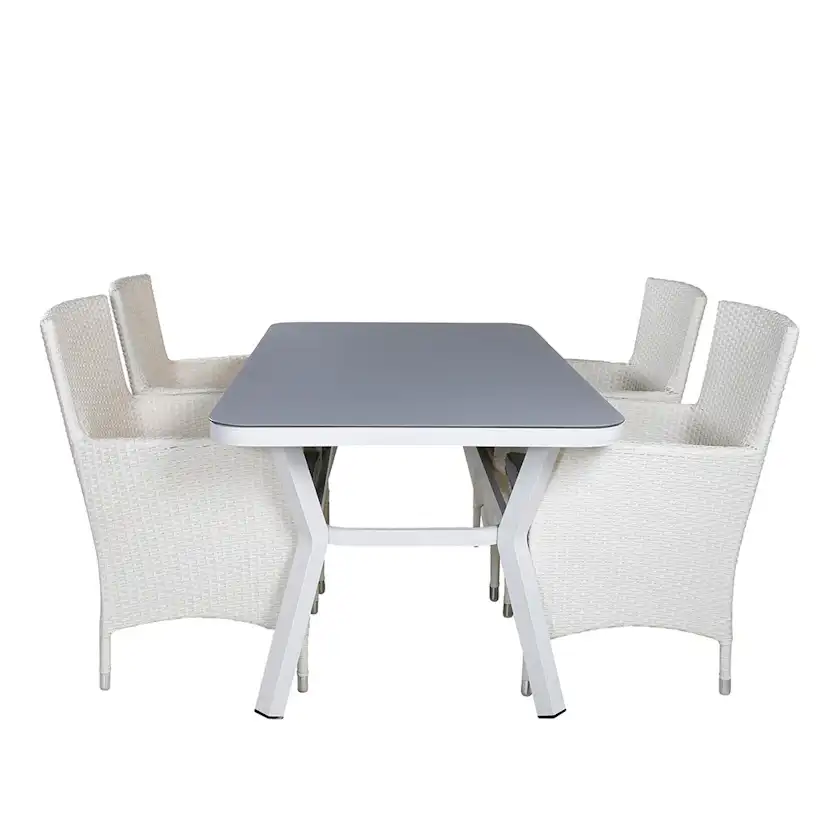 Matgrupp Venture Home Vyn med 4 Mani Karmstolar