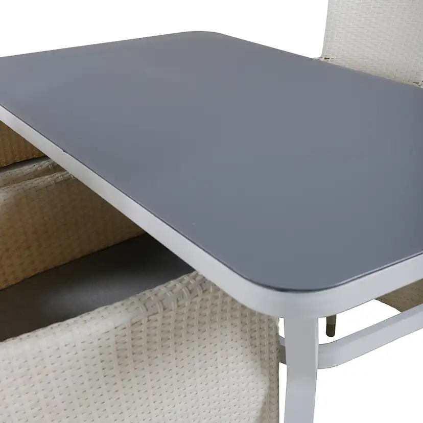 Matgrupp Venture Home Vyn med 4 Mani Karmstolar