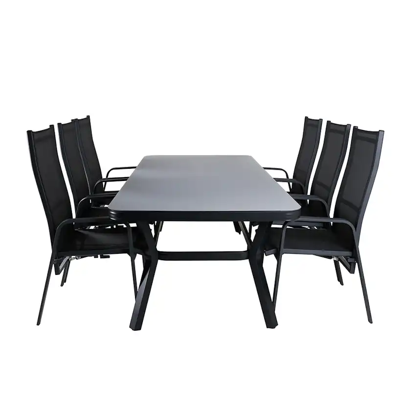 Matgrupp Utomhus Venture Home Vyn med 6 Curz Trädgårdsstolar