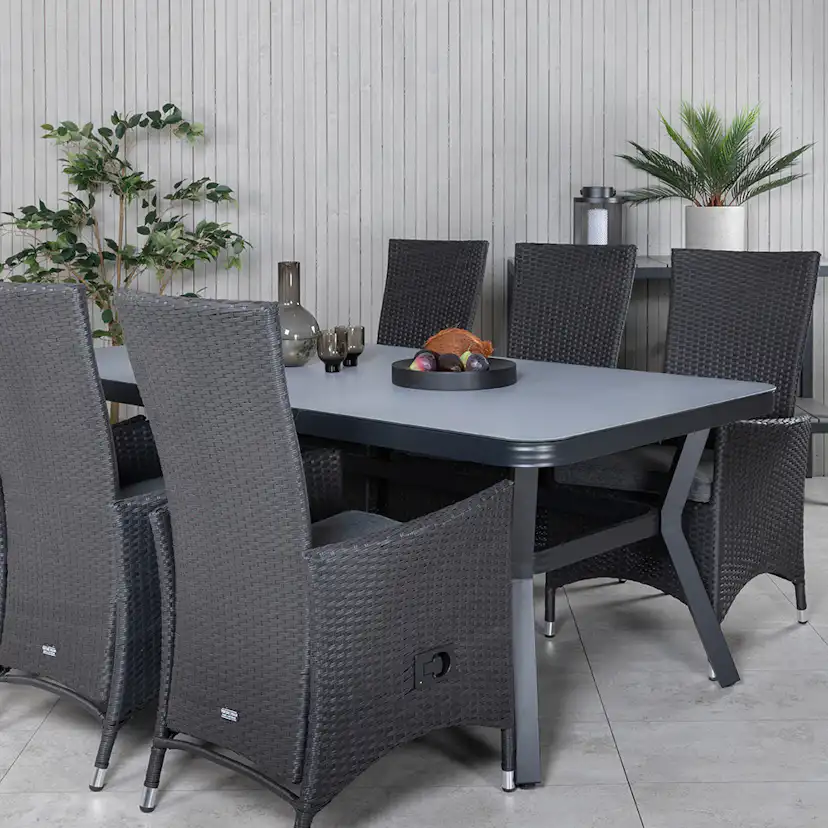 Matgrupp Utomhus Venture Home Vyn med 6 Pam Trädgårdsstolar