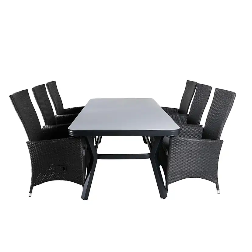 Matgrupp Utomhus Venture Home Vyn med 6 Pam Trädgårdsstolar