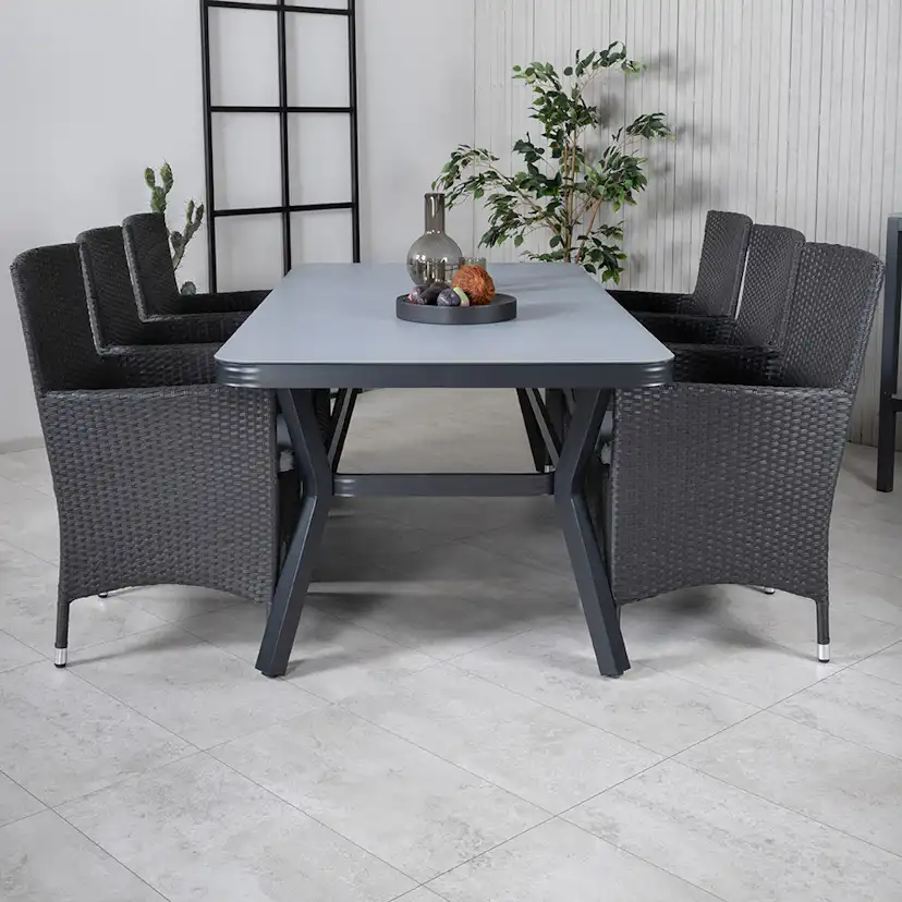 Matgrupp Utomhus Venture Home Vyn med 6 Mani Trädgårdsstolar