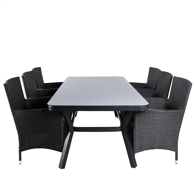 Matgrupp Utomhus Venture Home Vyn med 6 Mani Trädgårdsstolar