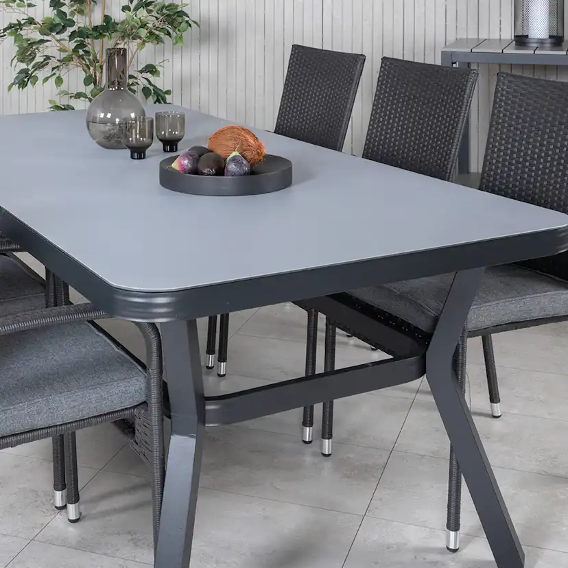 Matgrupp Utomhus Venture Home Vyn med 6 Hanna Trädgårdsstolar