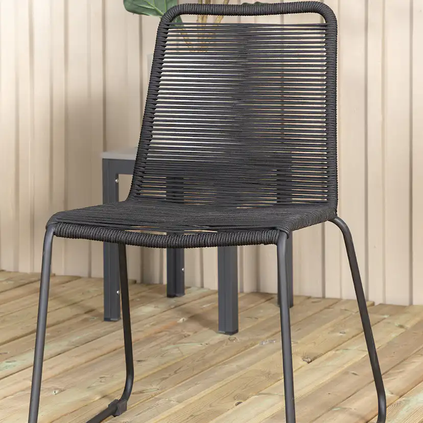 Matgrupp Utomhus Venture Home Aleyna 224 med 6 Leon Stapelbara Trädgårdsstolar