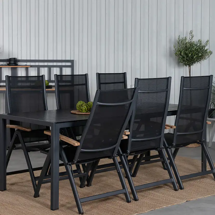 Matgrupp Utomhus Venture Home Bront med 6 Perla PositionsTrädgårdsstolar