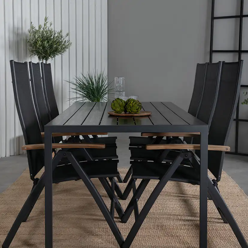 Matgrupp Utomhus Venture Home Bront med 6 Perla PositionsTrädgårdsstolar