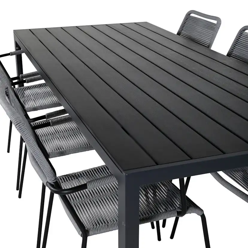 Matgrupp Utomhus Venture Home Bront med 6 Leon Trädgårdsstolar