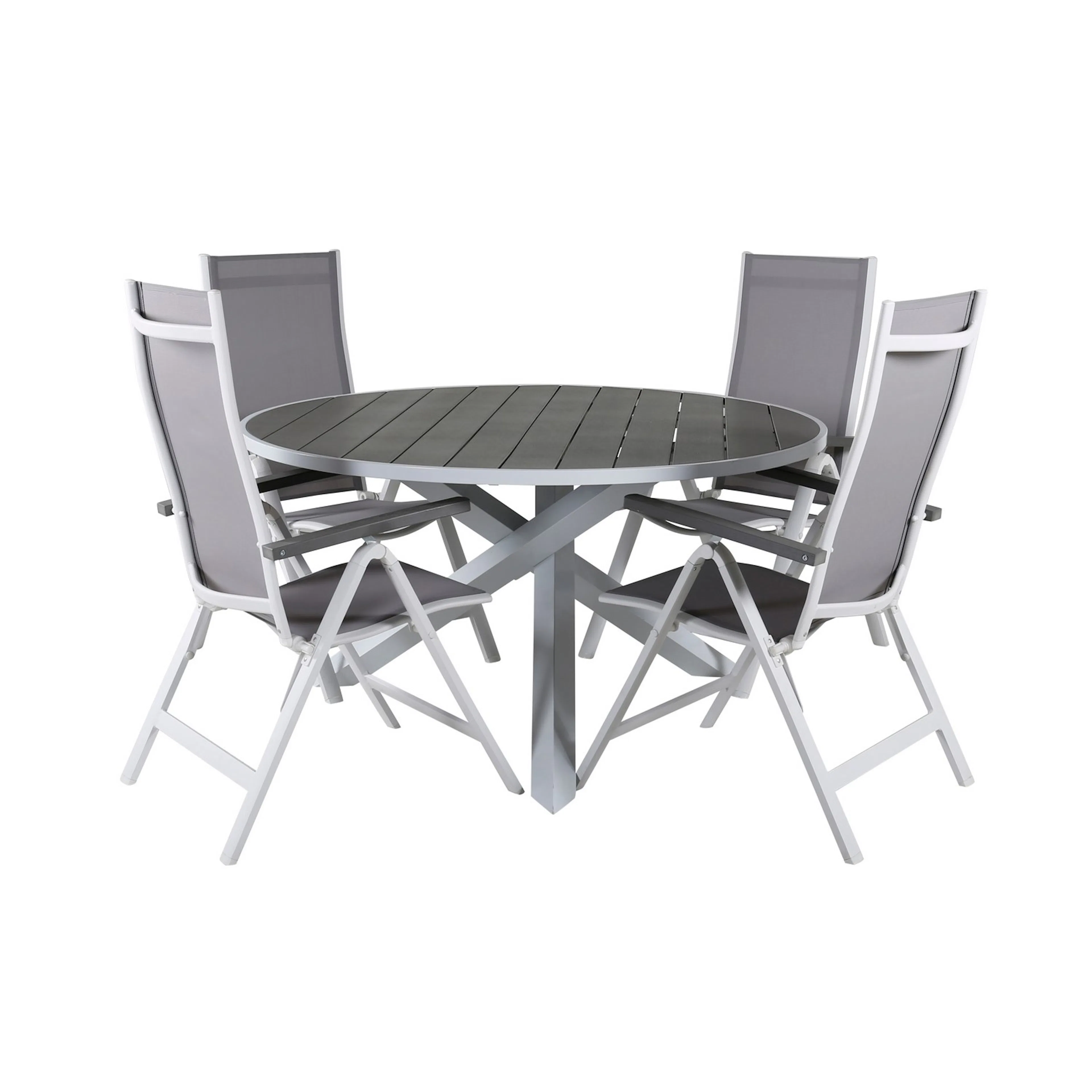 Matgrupp Utomhus Venture Home Pincy Rund med 4 Aleyna PositionsTrädgårdsstolar