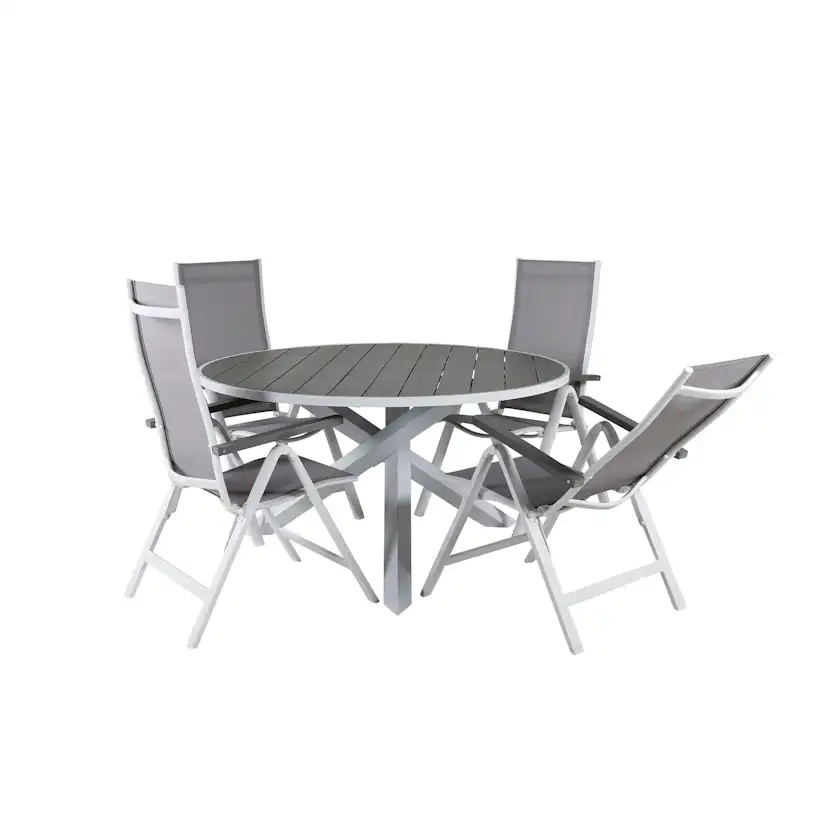 Matgrupp Utomhus Venture Home Pincy Rund med 4 Aleyna PositionsTrädgårdsstolar