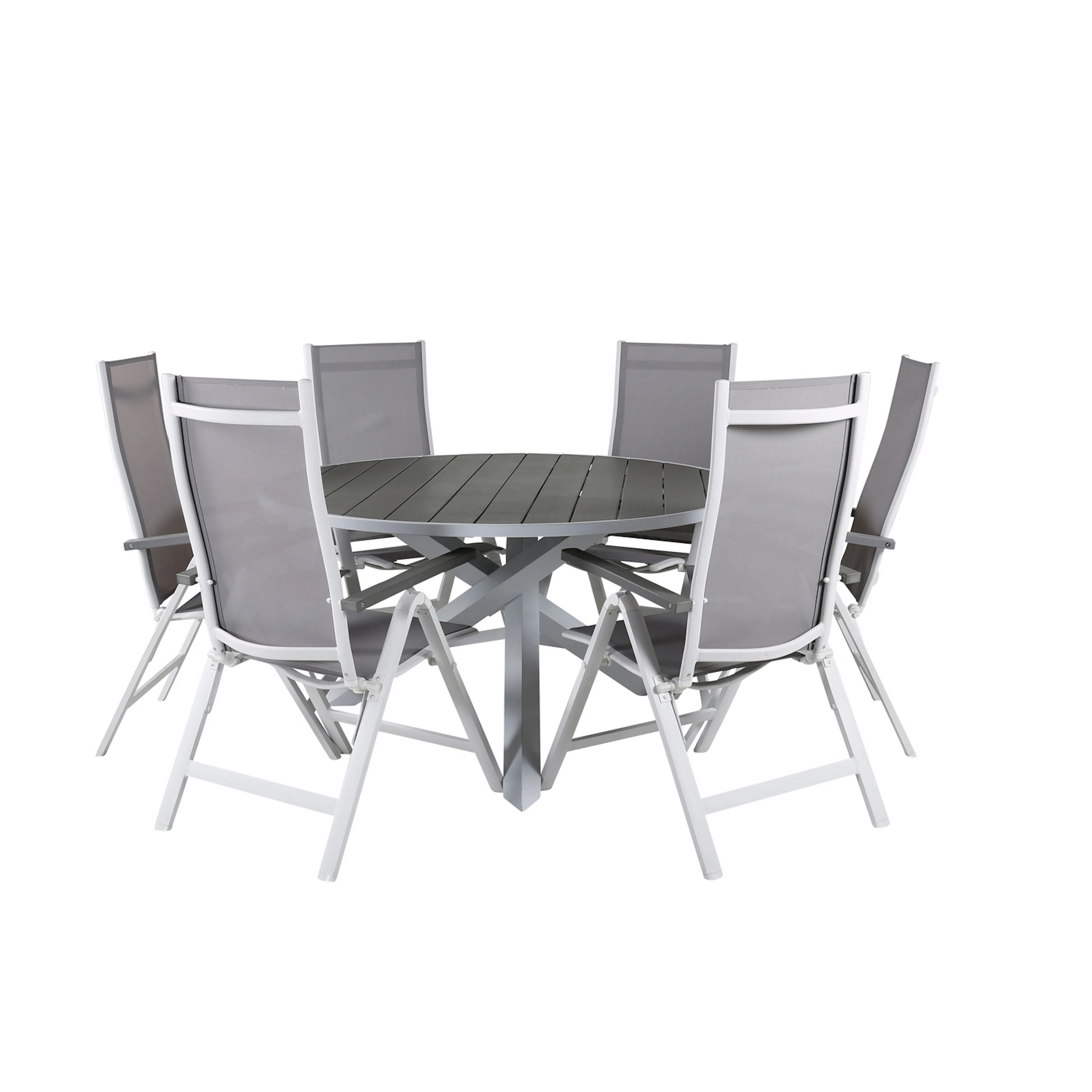 Matgrupp Utomhus Venture Home Pincy Rund med 6 Aleyna PositionsTrädgårdsstolar