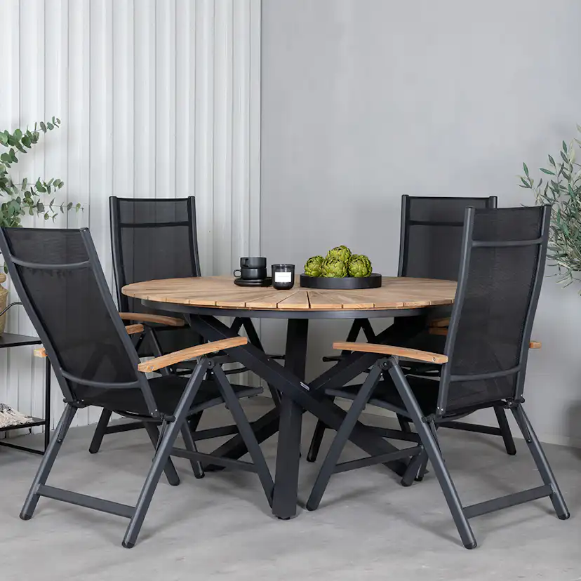 Matgrupp Utomhus Venture Home Meya med 4 Perla PositionsTrädgårdsstolar