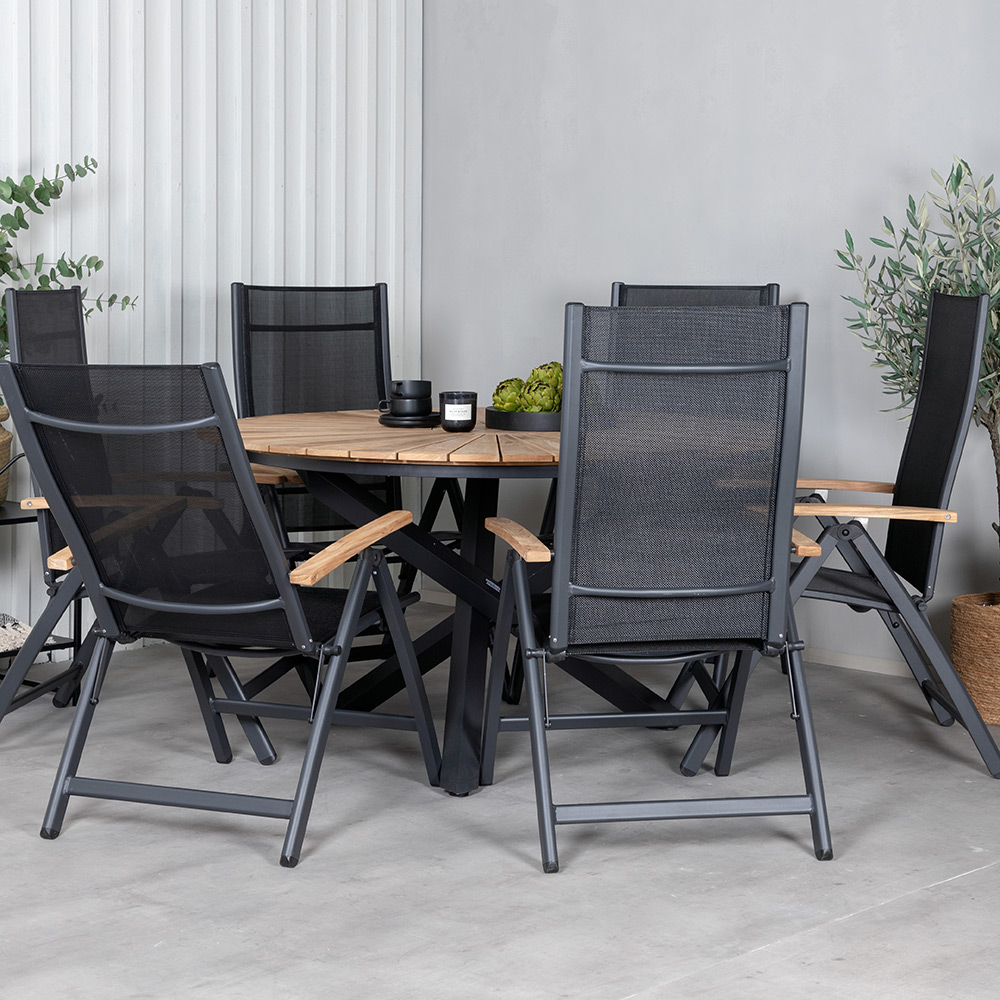 Matgrupp Utomhus Venture Home Meya med 6 Perla PositionsTrädgårdsstolar