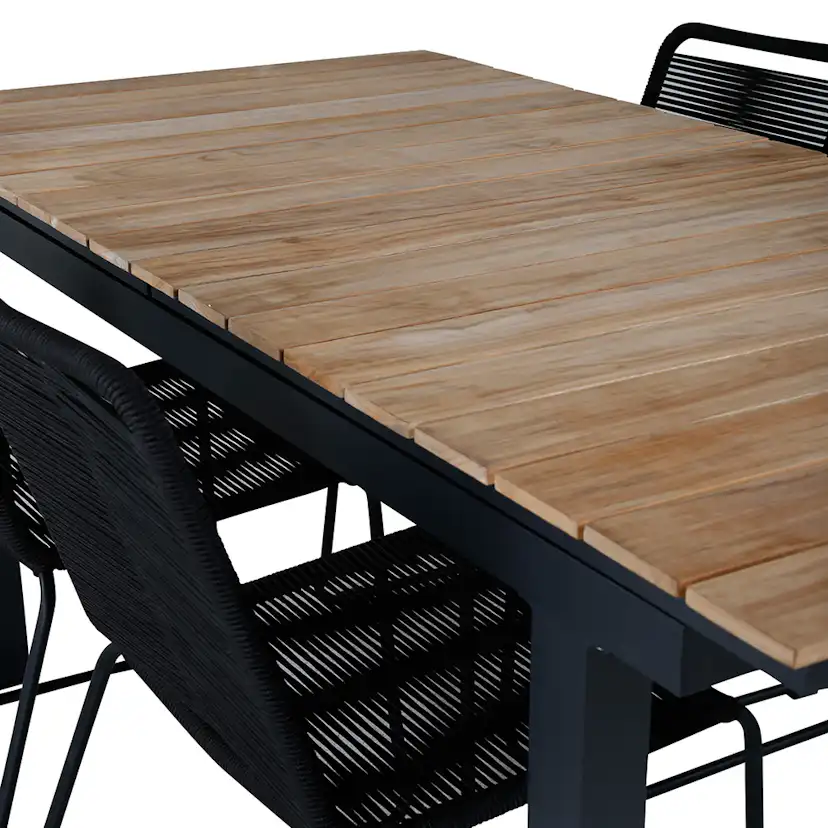 Matgrupp Utomhus Venture Home Mendi med 4 Levi Trädgårdsstolar