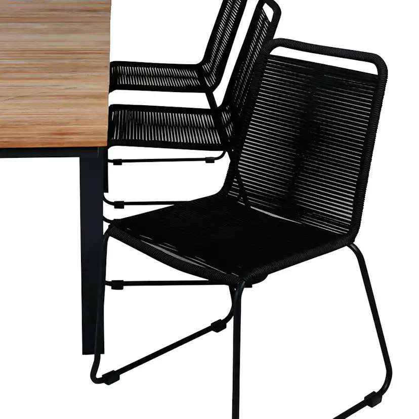 Matgrupp Utomhus Venture Home Mendi med 6 Levi Trädgårdsstolar