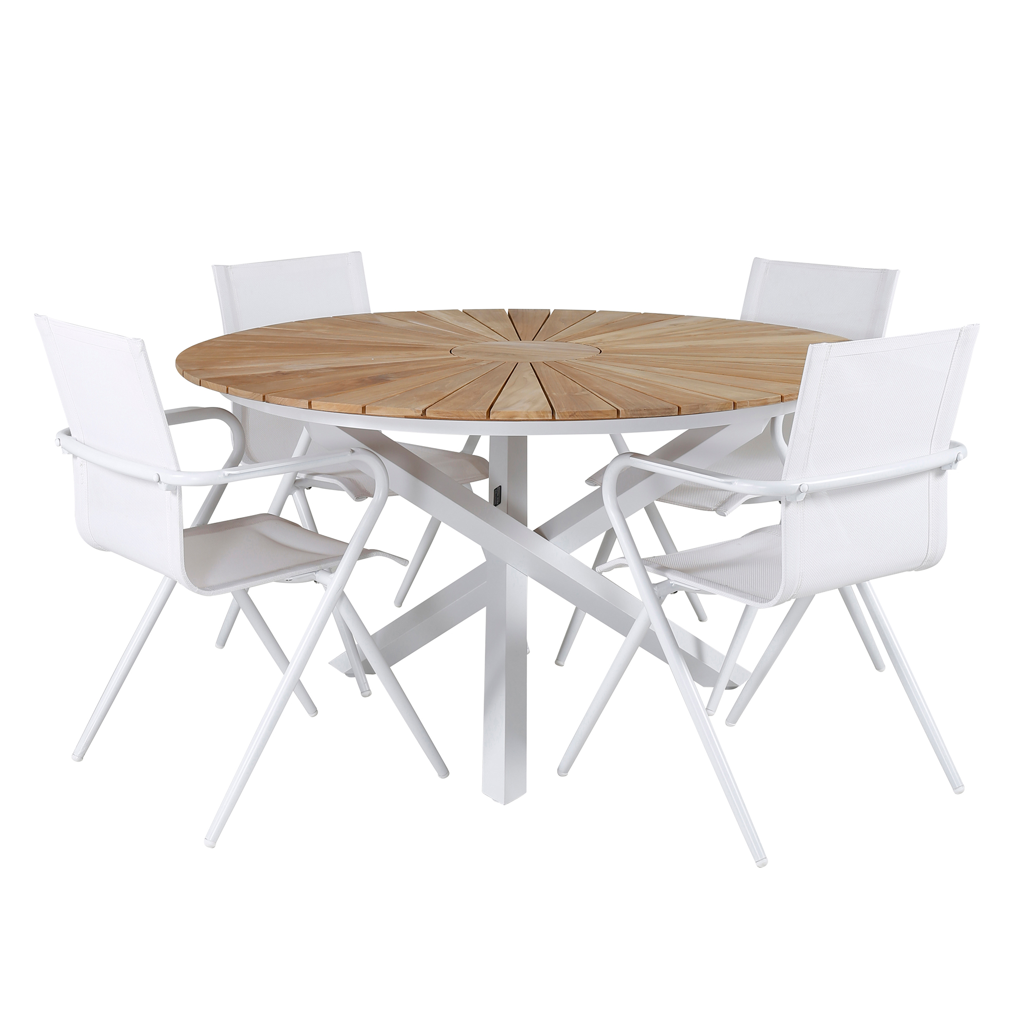 Matgrupp Venture Home Mendi Rund med 4 Act Stolar