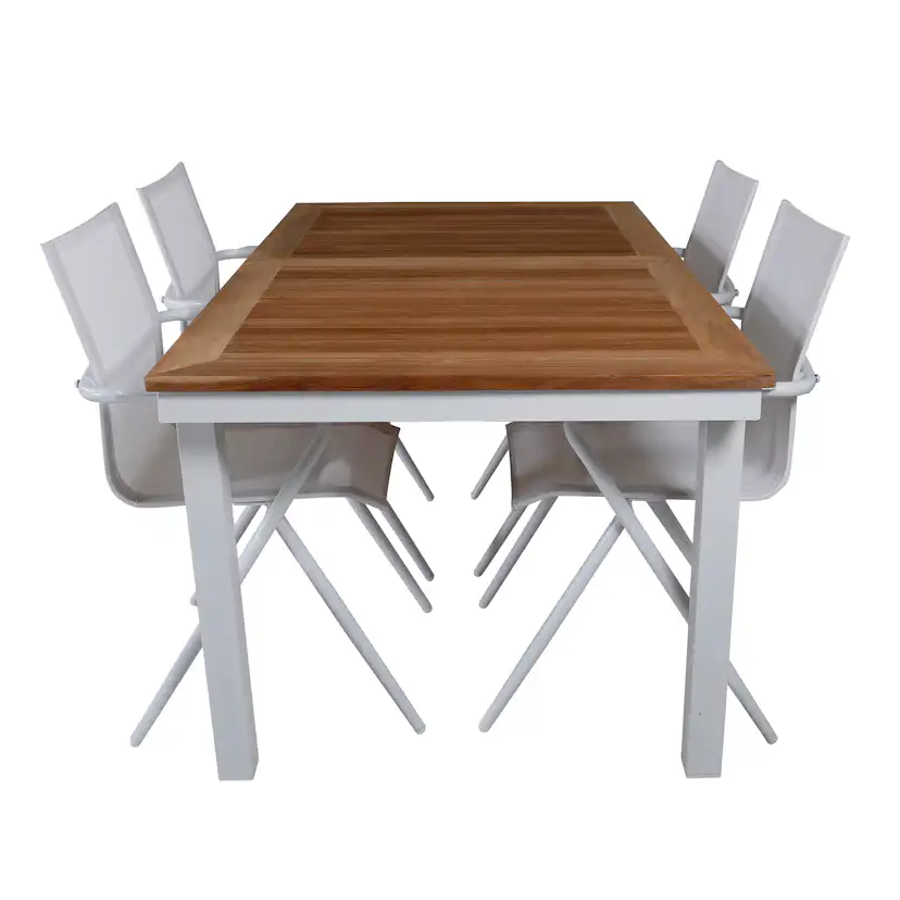 Matgrupp Utomhus Venture Home Pave med 4 Act Trädgårdsstolar L: 160 cm