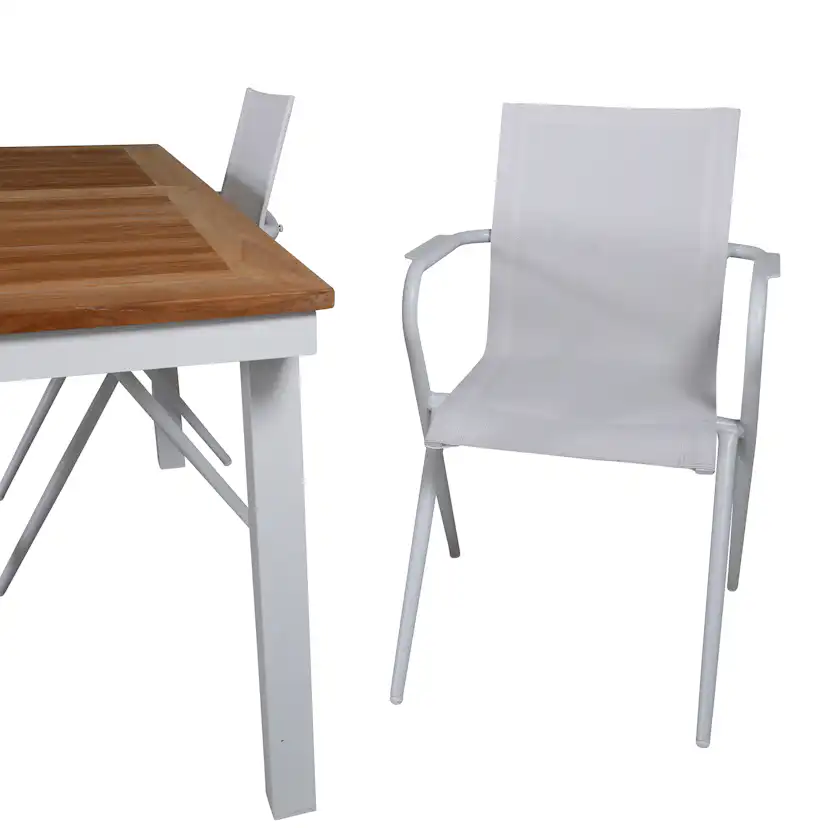 Matgrupp Utomhus Venture Home Pave med 4 Act Trädgårdsstolar L: 160 cm