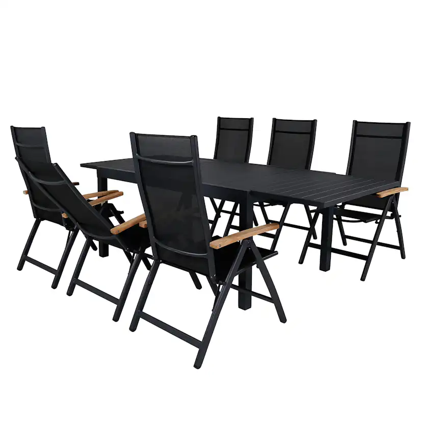 Matgrupp Venture Home Marbella med 6 Pave Stolar