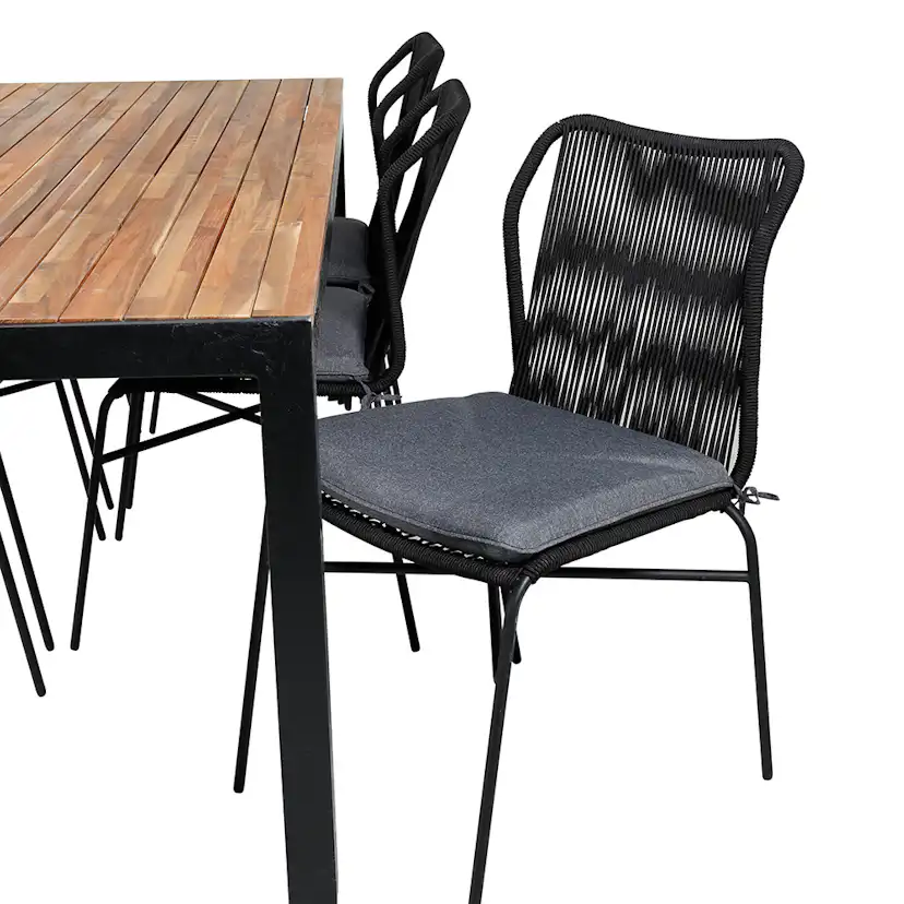 Matgrupp Utomhus Venture Home Bois med 6 Julle Trädgårdsstolar