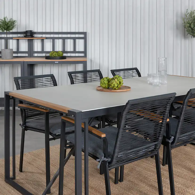 Matgrupp Utomhus Venture Home Texas med Deni Trädgårdsstolar